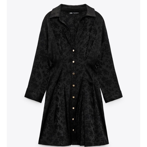 Zara JACQUARD SHIRT DRESS
BLACK​​ - Picture 2 of 5
